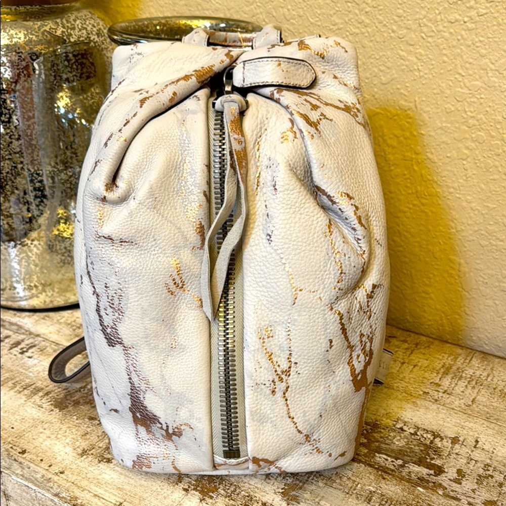Aimee Kestenberg Marble Leather Mini Backpack.